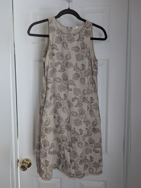 Garnet Hill Beige Linen Dress